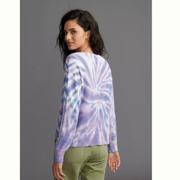 Anthropologie x Design Studio - Lilac Tye-Dye Sweater Spiral Pullover | Large - Picture 3 of 9